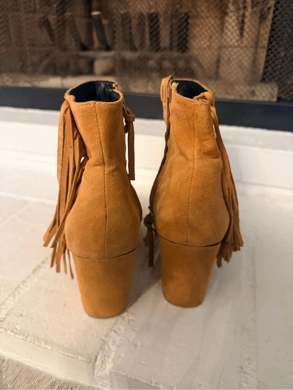 Rebecca Minkoff Ilan Suede Fringe Ankle Boots | Size 8.5